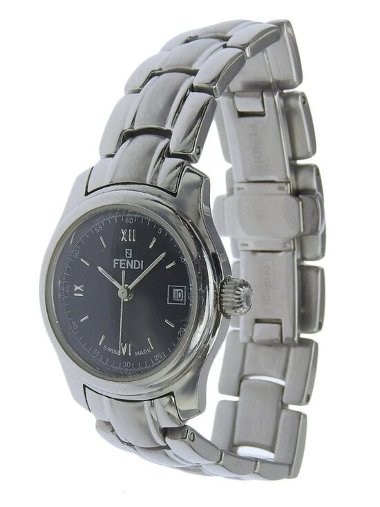 FENDI Olologi Watches 210L blackDial Stainless Steel Quartz Analog display... main image 7
